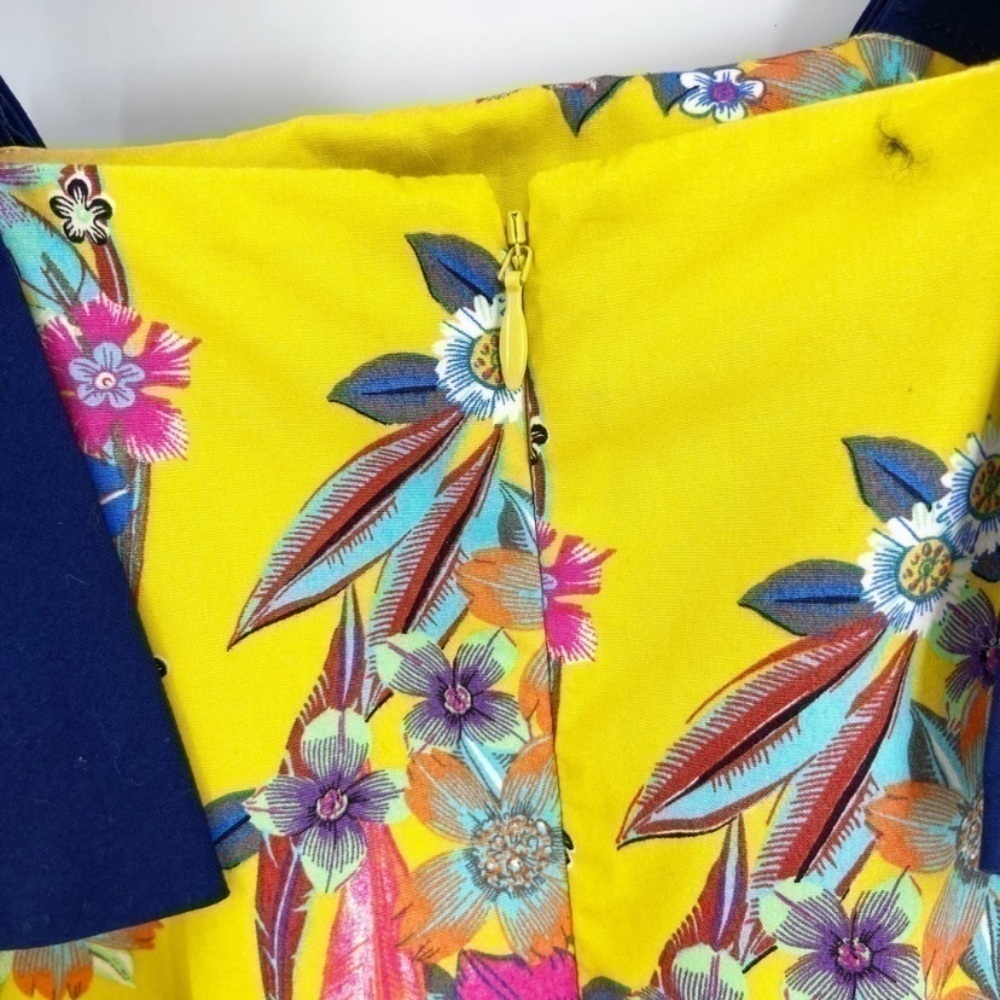 Anthropologie Maeve Yellow Floral Sleeveless Sunniva A-Line Dress - Picture 8 of 13